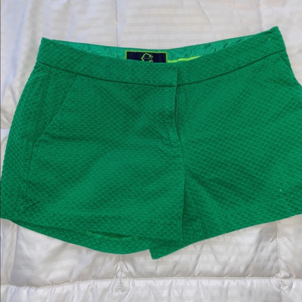 C. Wonder - Kelly green pique shorts